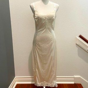 Vintage Ivory, Lace Embellished Full Length Slip